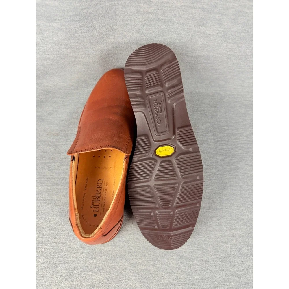 Samuel Hubbard Frequent Traveler Loafers Mens 9 MBrown Leather Slip On Shoes